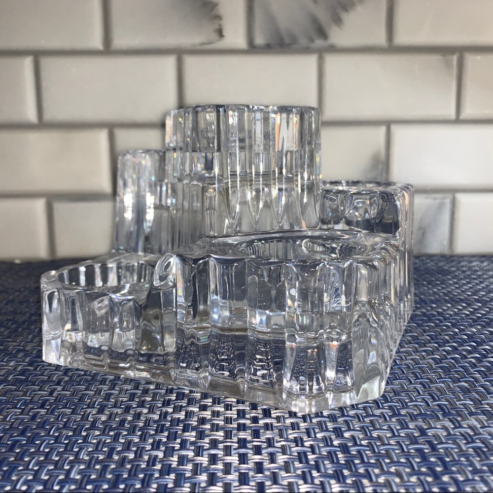 Party lite Faceted Crystal Castle Candle Holder